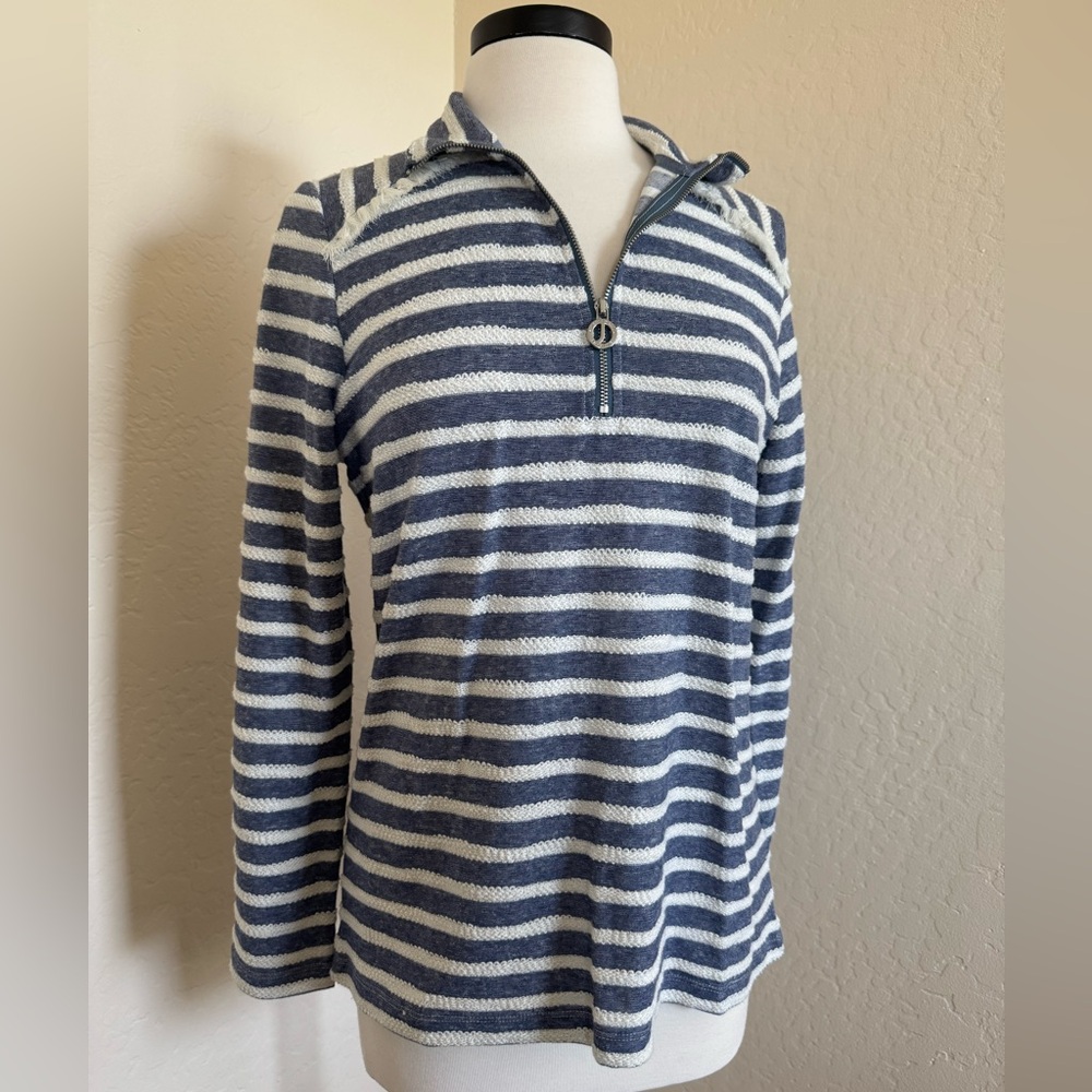 NWT Jones New York Blue/White Striped Long Sleeve